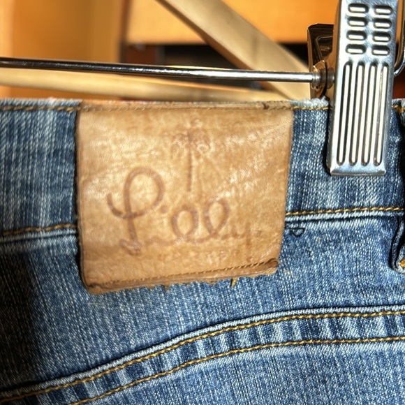 Vintage Lily Pulitzer Crop Rhinestone Palm Tree Jeans Size 6 - Picture 5 of 7